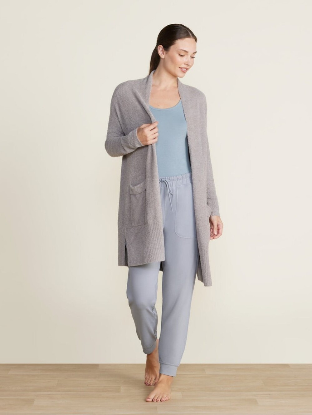 Barefoot Dreams CozyChic Lite® Long Cardigan, XS, Neutral, Open Cardigan, Soft